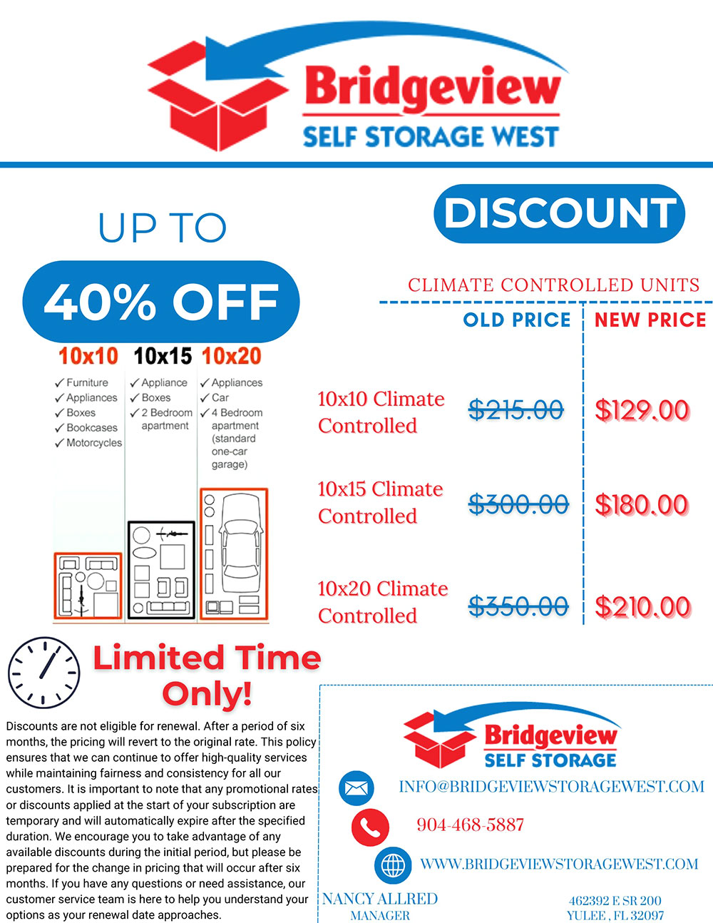 Self Storage Specials